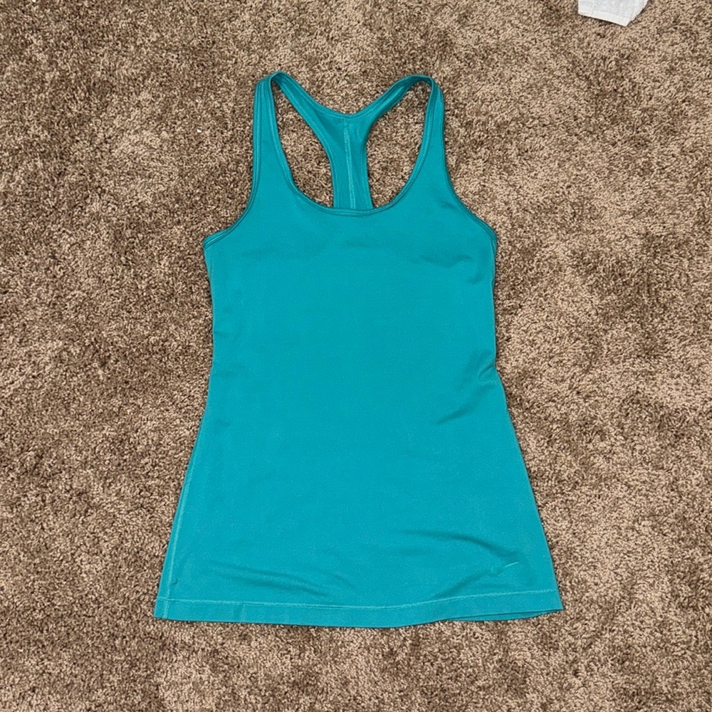 Nike teal blue dry fit workout tank top